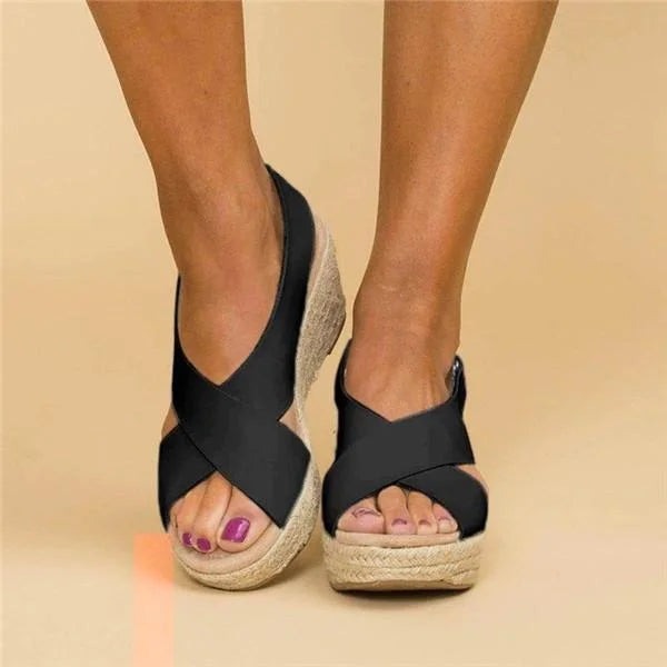 Letnie Espadryle Damskie na Koturnie – Stylowe Sandały z Plecioną Podeszwą