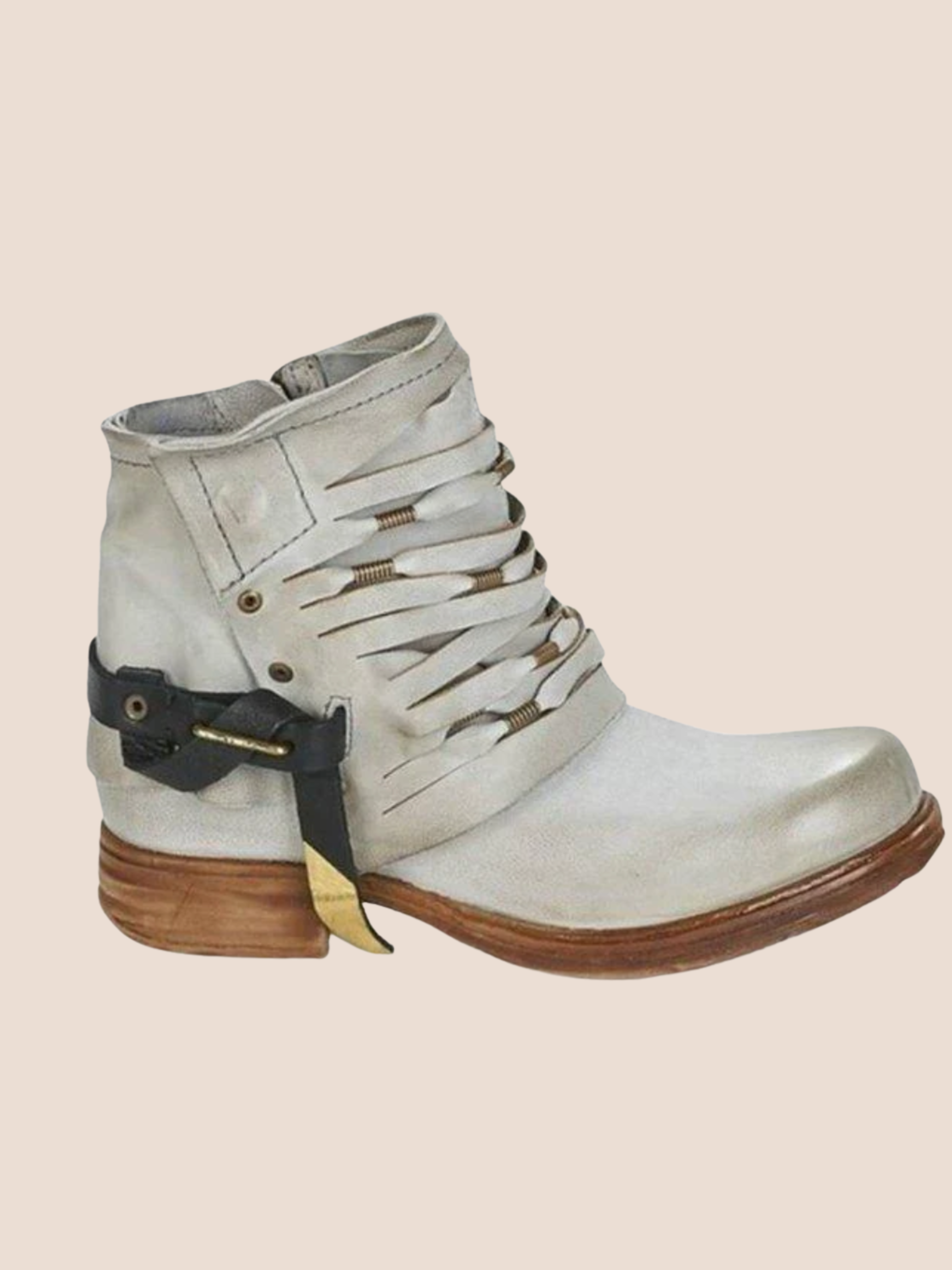 Stylowe botki damskie z wiązaniem