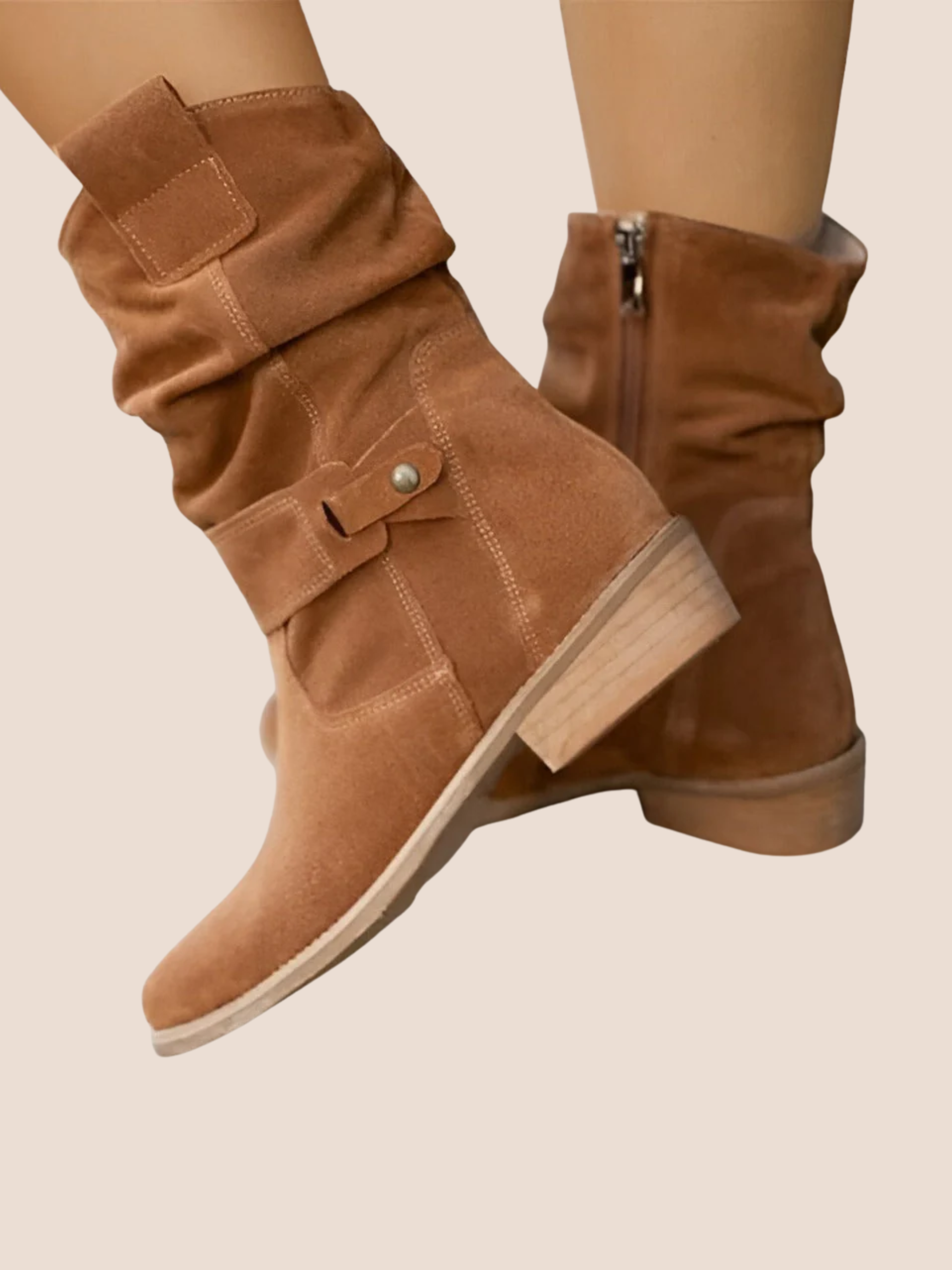 Botki damskie z paskiem