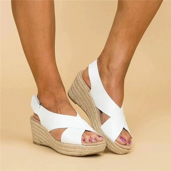 Letnie Espadryle Damskie na Koturnie – Stylowe Sandały z Plecioną Podeszwą