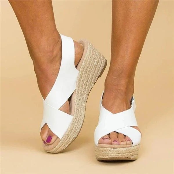 Letnie Espadryle Damskie na Koturnie – Stylowe Sandały z Plecioną Podeszwą