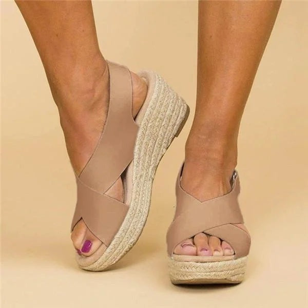 Letnie Espadryle Damskie na Koturnie – Stylowe Sandały z Plecioną Podeszwą