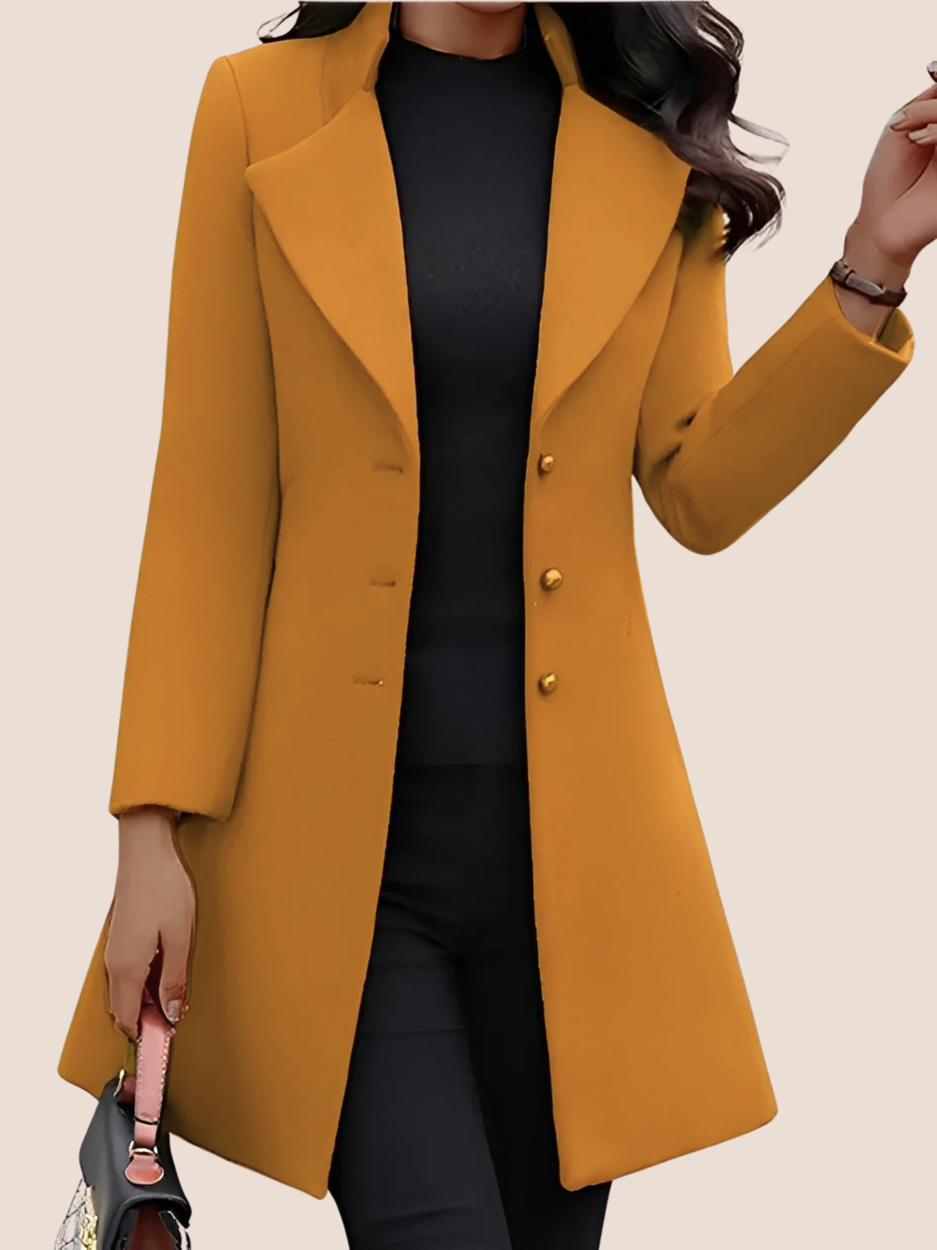 Elegancki Płaszcz Damski Zimowy Taliowany - Model Premium Ciepły