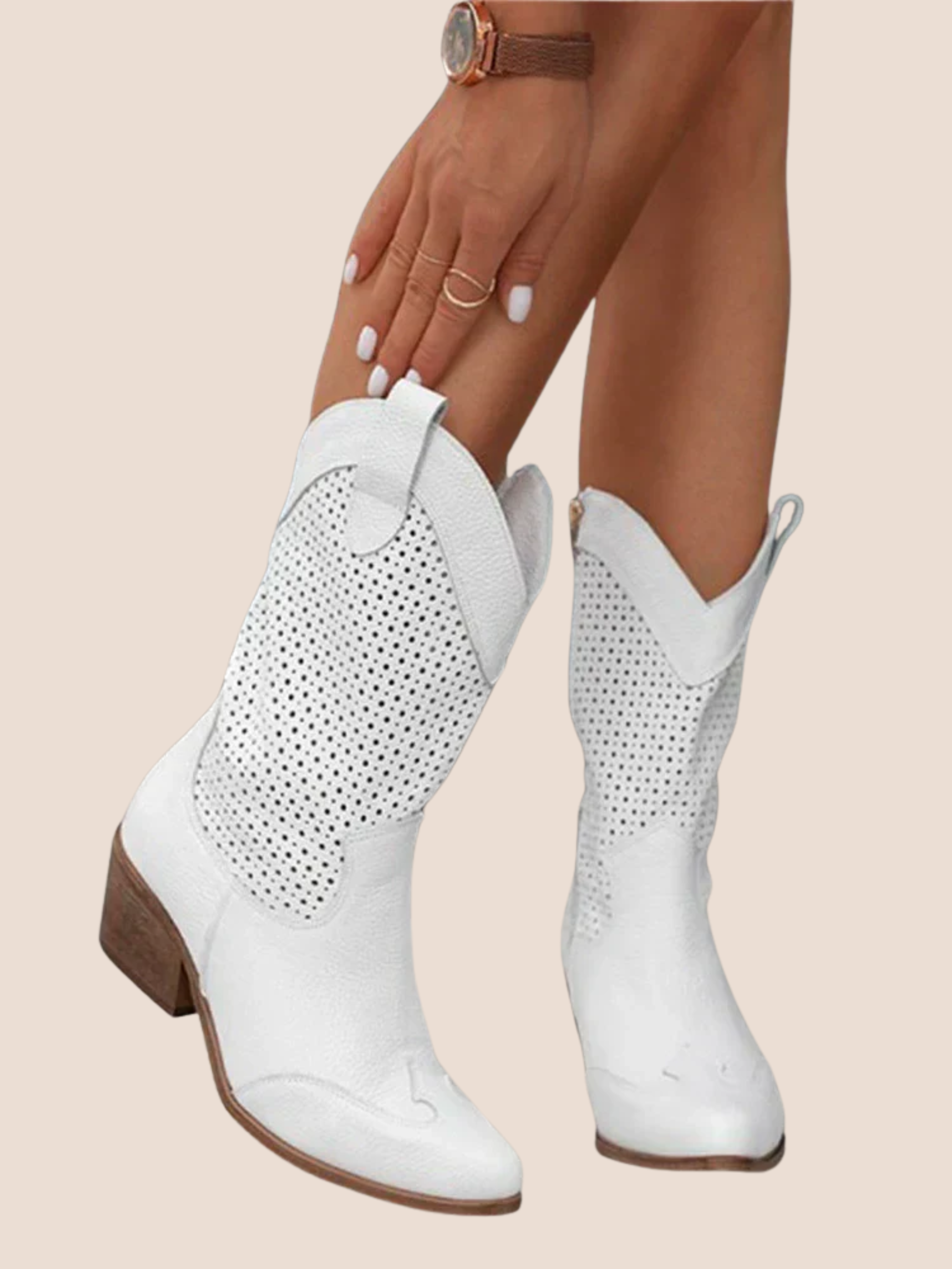 Kowbojki damskie z zamkiem