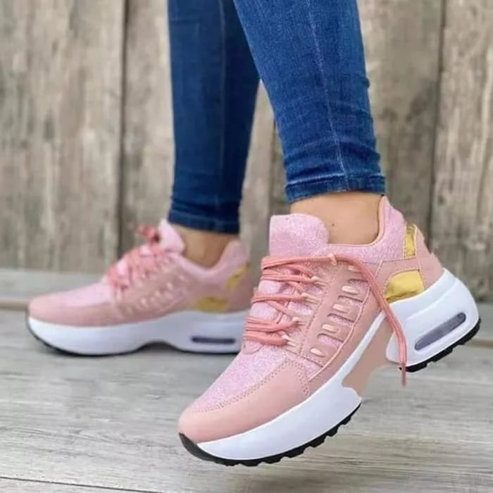 Lekkie Sneakersy na Platformie – Sportowe Półbuty Codzienne