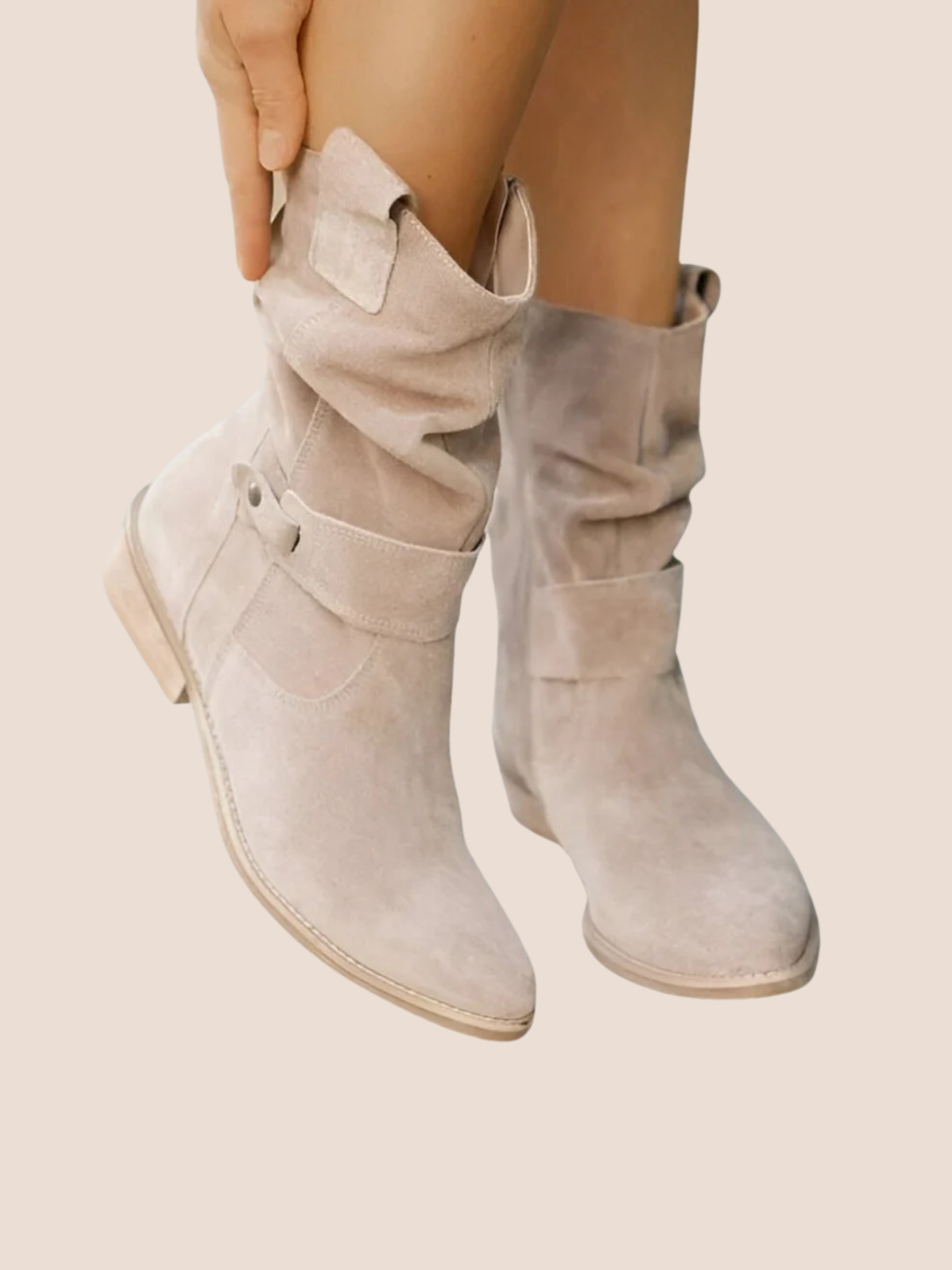 Botki damskie z paskiem