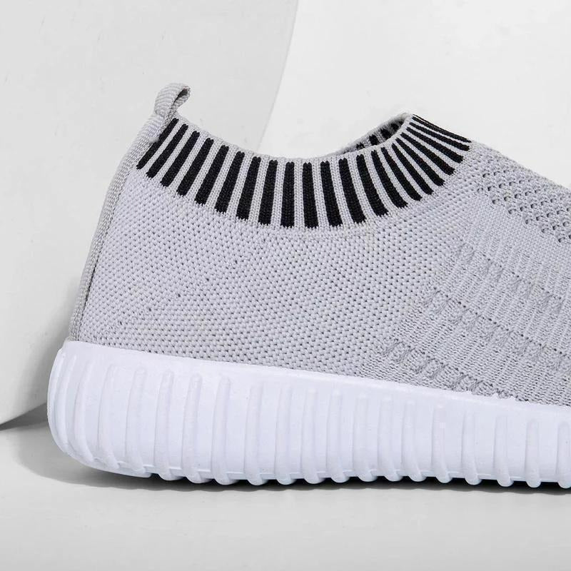 Damskie Buty Sportowe Slip-on z Siateczki - Lekkie Półbuty Letnie