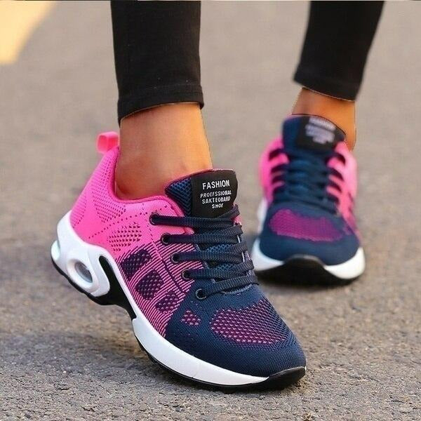 Damskie Buty Sportowe z Amortyzacją - Lekkie Sneakersy na Grubej Podeszwie