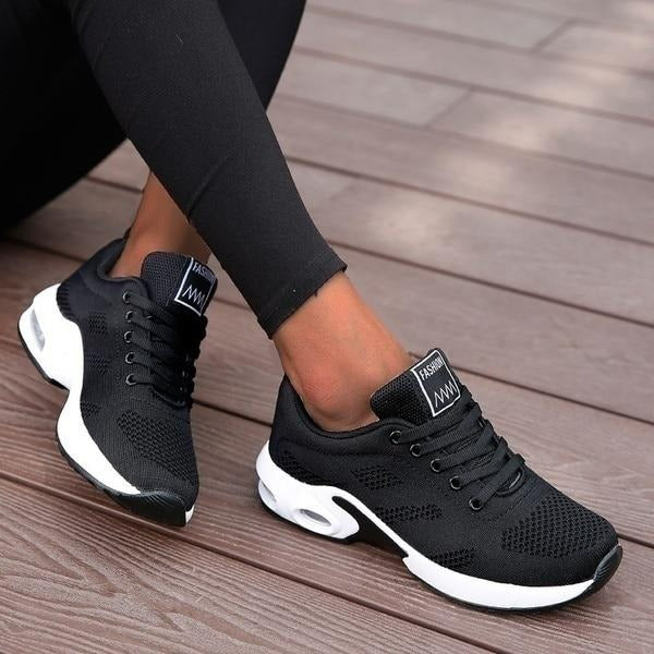 Damskie Buty Sportowe z Amortyzacją - Lekkie Sneakersy na Grubej Podeszwie