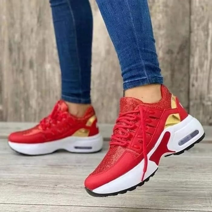 Lekkie Sneakersy na Platformie – Sportowe Półbuty Codzienne