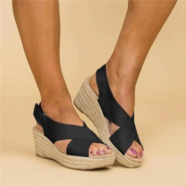 Letnie Espadryle Damskie na Koturnie – Stylowe Sandały z Plecioną Podeszwą