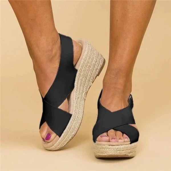 Letnie Espadryle Damskie na Koturnie – Stylowe Sandały z Plecioną Podeszwą