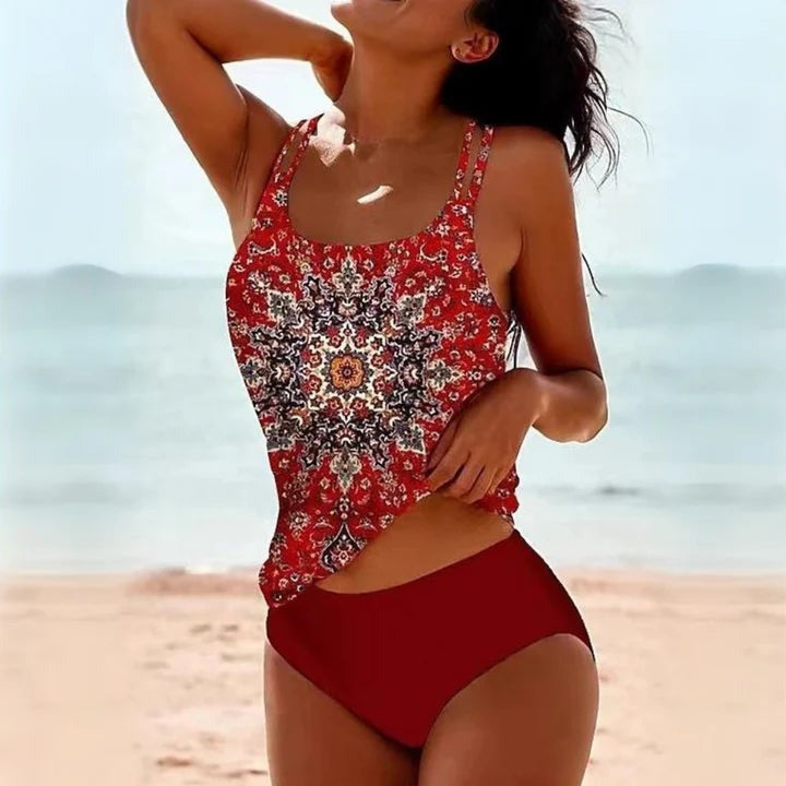 Komplet Bikini z Wzorem Mandali - Strój Kąpielowy